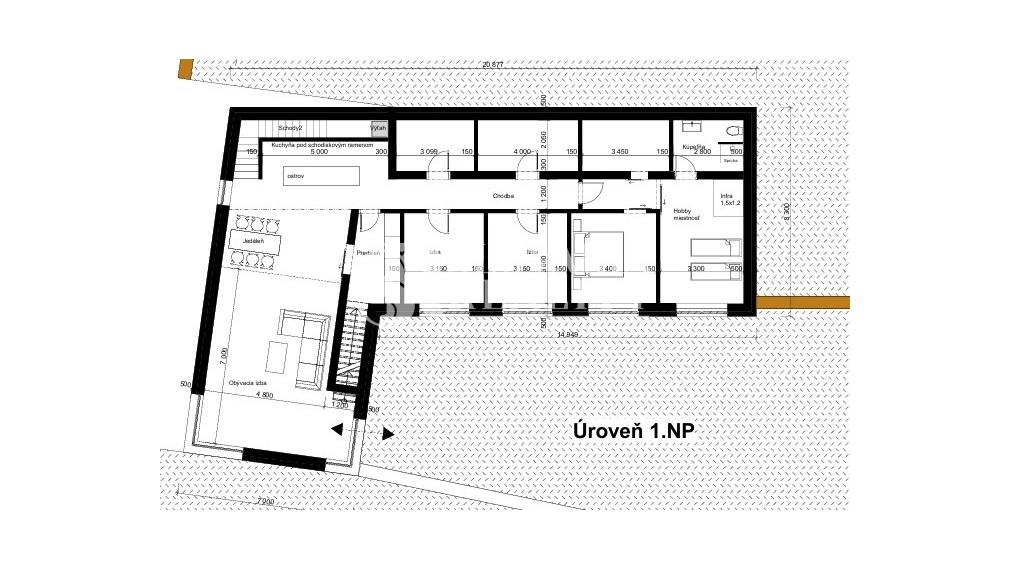 Stavebný pozemok s panoramatickým výhľadom na Zobor 1 686 m²