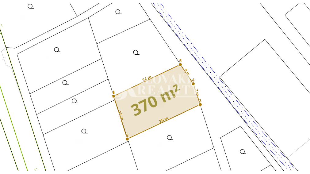 REZERVOVANÉ!!! Záhrada Horné Krškany – 370 m² VÝBORNÁ CENA