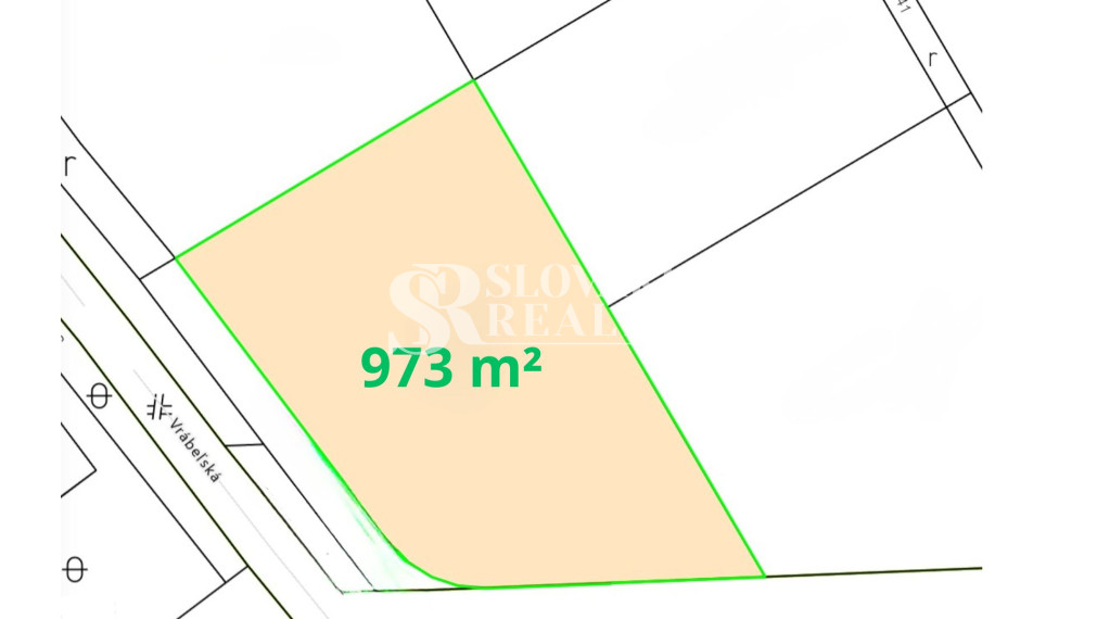 INVESTIČNÝ VEĽKY POZEMOK 973 m² - Nová Chrenová