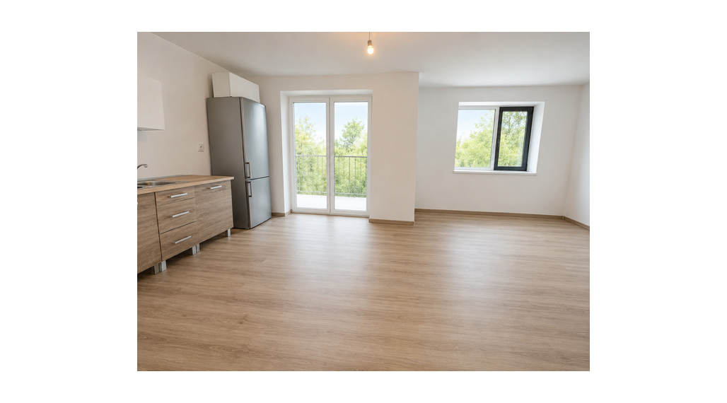 Veľký 2-izb. byt, nezariadený, novostavba Ludanice