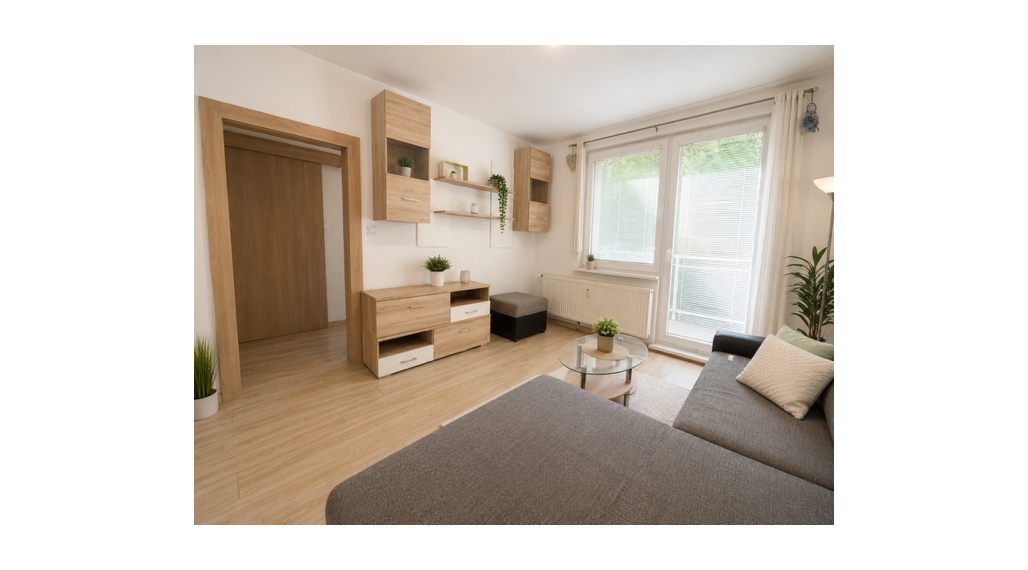 Kompletne zariadený 1-izbový byt s balkónom - VOĽNÝ INEĎ