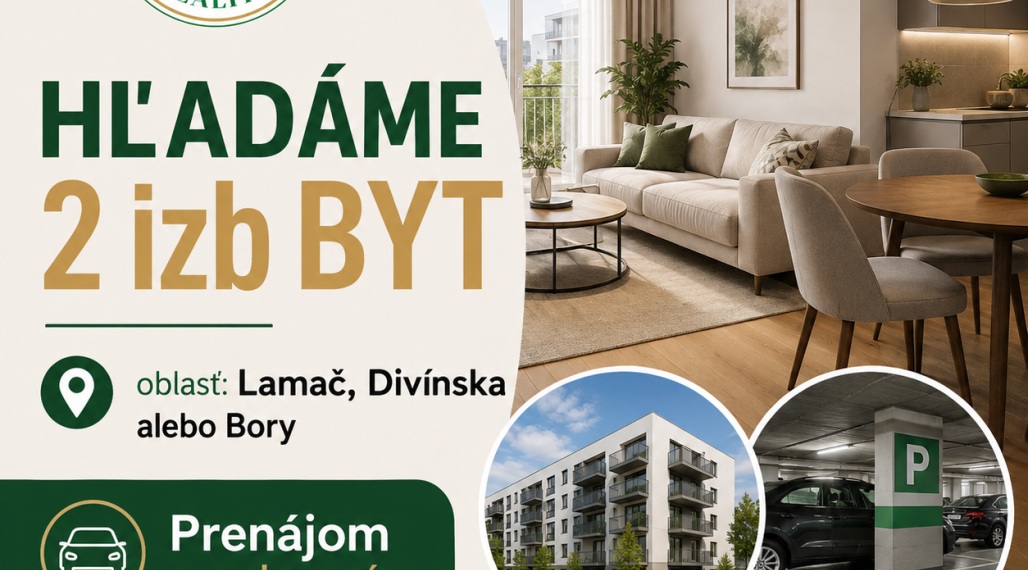 PRENÁJOM 2 IZB. BYTU S PARKOVANÍM