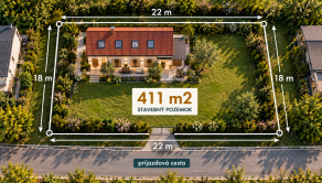 Pozemok s rozostavaným domom so stavebným povolením - 411 m² - fotografia 1