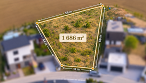 Krásny pozemok s panoramatickým výhľadom na Zobor 1 686 m² - fotografia 1