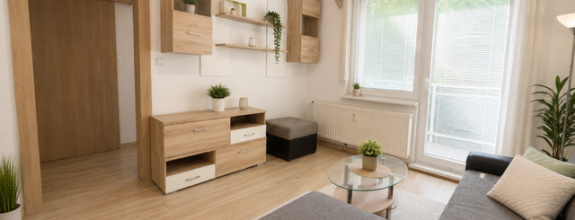 Kompletne zariadený 1-izbový byt s balkónom - VOĽNÝ INEĎ