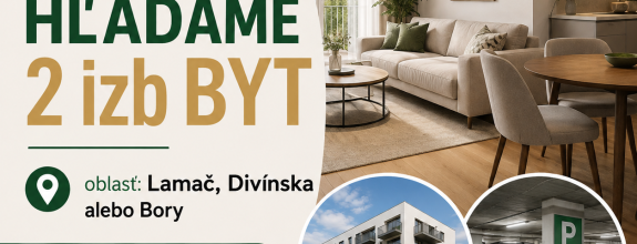 PRENÁJOM 2 IZB. BYTU S PARKOVANÍM