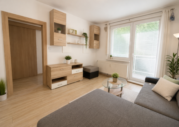 Kompletne zariadený 1-izbový byt s balkónom - VOĽNÝ INEĎ