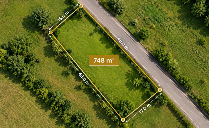POZEMOK určený na výstavu 748 m²- ÚZEMNÝ PLÁN k dispo