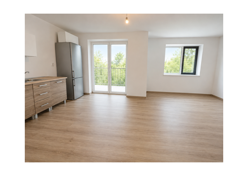 Veľký 2-izb. byt, nezariadený, novostavba Ludanice
